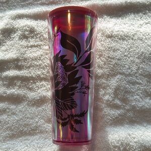Starbucks Mothers 🌺 Day 2022 Pink Dichroic Cactus Floral Cold Cup Tumbler